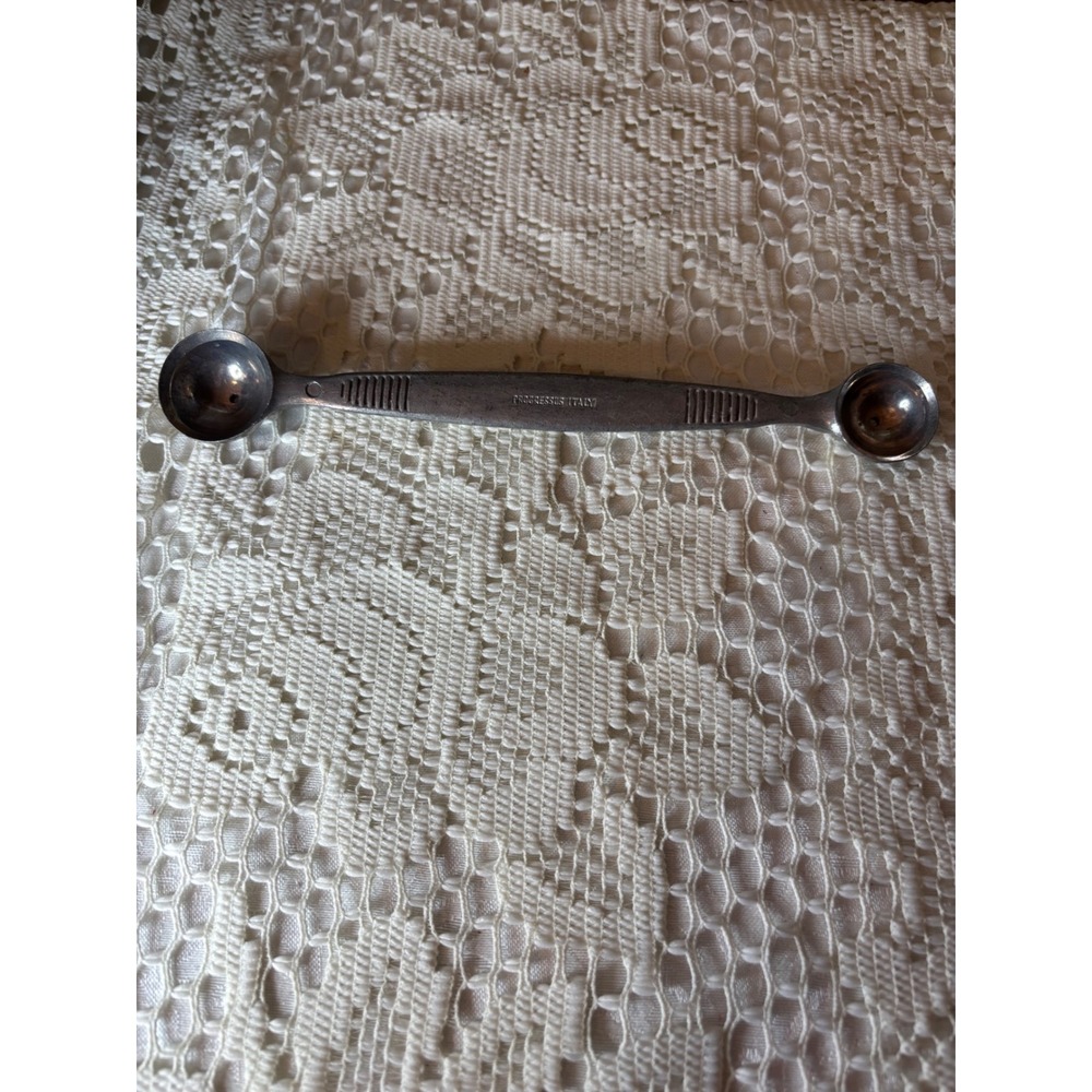 Progressus Italy Double Sided Melon Baller Metal Fruit Scoop Tool 6.75"Vintage